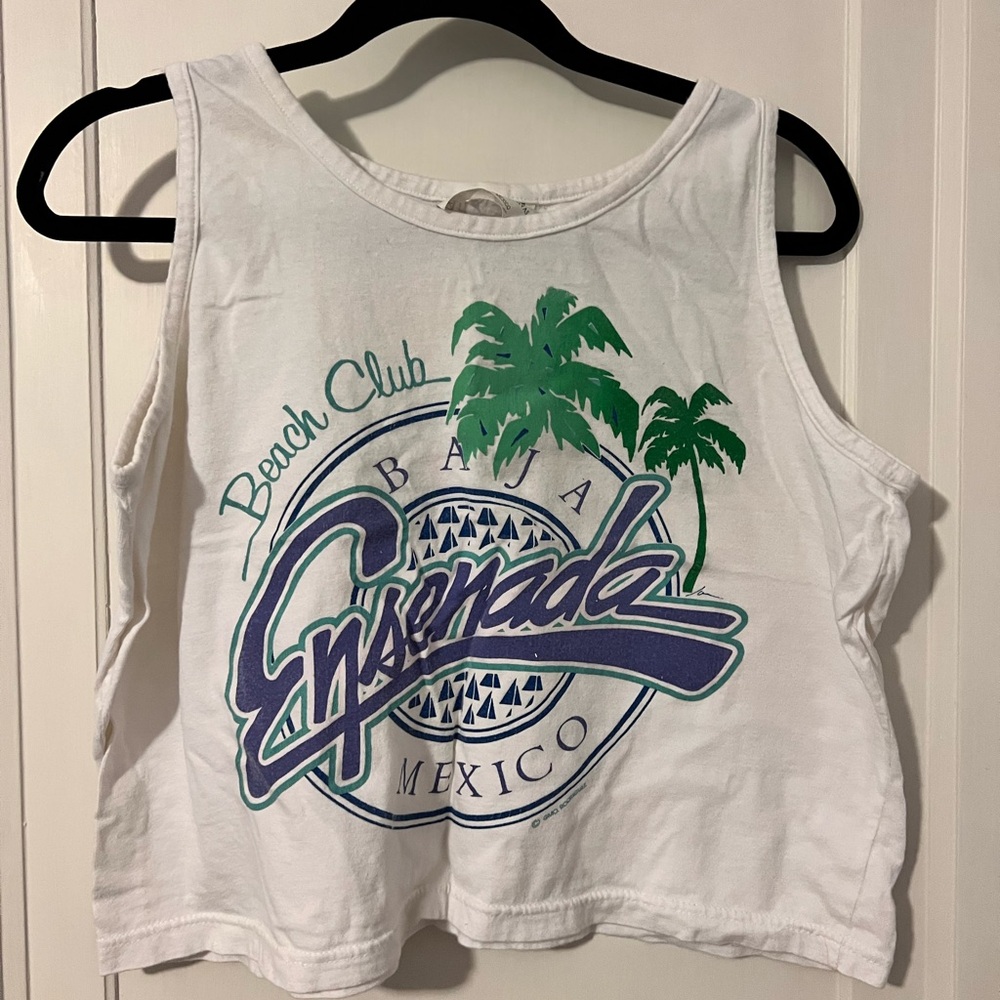 Vintage Ensenada, white tank top